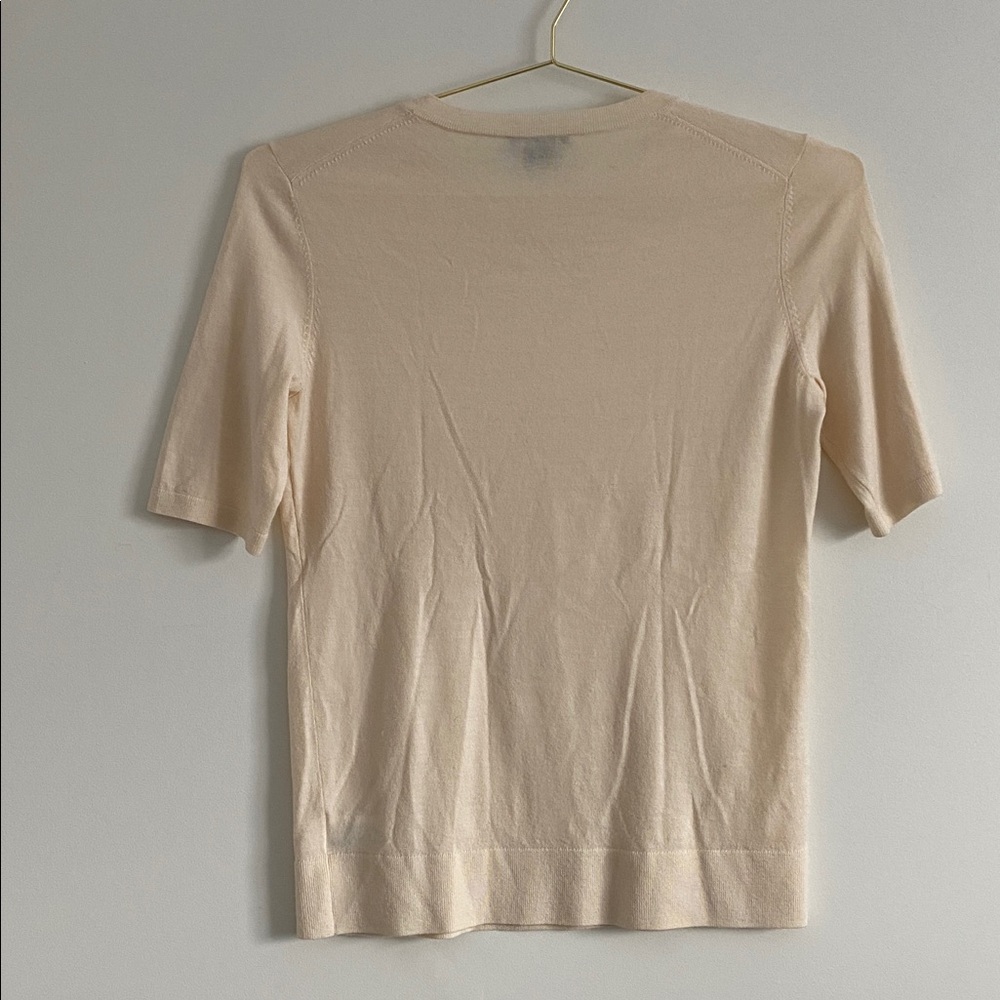 Theory Merino Buttercream Fine-Knit Tee - Picture 6 of 8